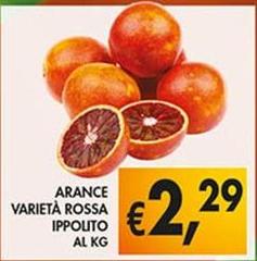 Arance Varietà Rossa Ippolito