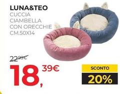 Luna&Teo - Cuccia Ciambella Con Orecchie