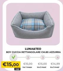 Luna&Teo - Boy Cuccia Rettangolare Azzurra