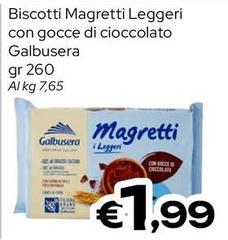 Galbusera - Biscotti Magretti Leggeri Con Gocce Di Cioccolato