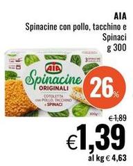 Aia - Spinacine Con Pollo, Tacchino E Spinaci