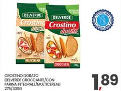 Delverde - Crostino Dorato Croccante/Con Farina Integrale/Multicereali