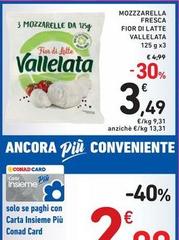 Vallelata - Mozzarella Fresca Fior Di Latte