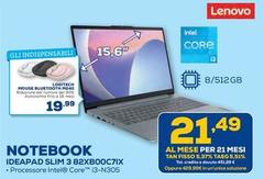 Lenovo - Notebook Ideapad Slim 3 82XB00C7IX