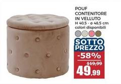 Pouf Contenitore In Velluto