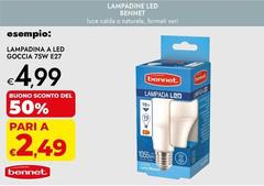 Bennet - Lampadina A Led Goccia 75W E27