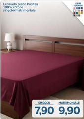 Pasitea - Lenzuolo Piano 100% Cotone Singolo/Matrimoniale