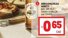Moretti - Birra Analcolica