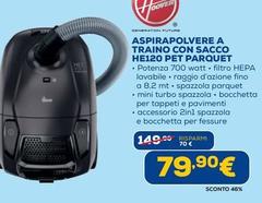 Hoover - Aspirapolvere A Traino Con Sacco HE120 Pet Parquet
