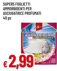 Super5 - Foglietti Ammorbidenti Per Asciugatrice Profumati