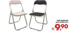 Sedia Pieghevole Porte Tortora/Nero