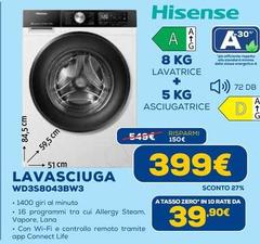 Hisense - Lavasciuga WD3S8043BW3