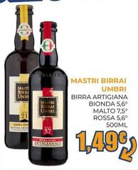 Mastri Birrai Umbri - Birra Artigiana Bionda 5.6°/Malto 7.5°/Rossa 5.6°