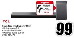 TCL - Soundbar + Subwoofer S55h