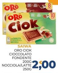 Saiwa - Oro Ciok Cioccolato Fondente Nocciola/Latte