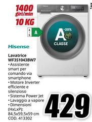 Hisense - Lavatrice WF3S1043BW7