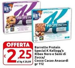 Kelloggs - Barrette Protein Special K Ribes Nero E Semi Di Zucca/ Cocco Cacao Anacardi