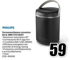 Philips - Termoventilatore Ceramico Serie 3000 CX3120/01