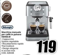 De Longhi - Macchina Manuale Per Caffè In Polvere EM450.M