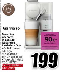 Nespresso - Macchina Per Caffè In Capsule  Lattissima One