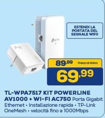 Rapida - Tl-wpa7517 Kit Powerline Av1000 + Wi-fi Ac750