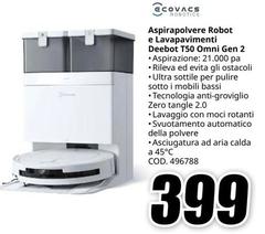 Ecovacs - Aspirapolvere Robot E Lavapavimenti Deebot T500 Omni Gen 2