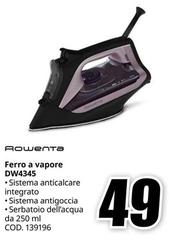 Rowenta - DW4345 Ferro a vapore 2000 Giri/Minestrone Senza Filo Nero