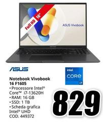 Asus - Notebook Vivobook 16 F1605