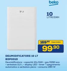 Beko - Deumidificatore 10 Lt BDP0010