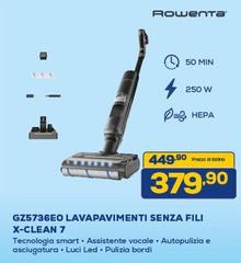Rowenta - GZ5736E0 Lavapavimenti Senza Fili X-Clean 7