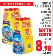 Finish - Detersivo Per Lavastoviglie All In 1 Power Gel