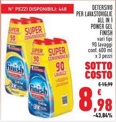 Finish - Detersivo Per Lavastoviglie All In 1 Power Gel