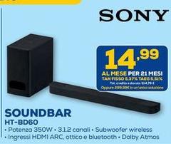 Sony - Soundbar HT-BD60