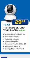 TCL - Telecamera 2k-qhd Wi-fi Pan/tit Indoor