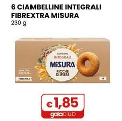 Misura - 6 Ciambelline Integrali Fibrextra 230 G