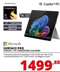Microsoft - Surface Pro Copilot + Pc Convertibile ZIA-00004 