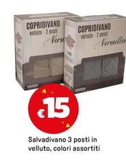 Salvadivano 3 Posti In Velluto, Colori Assortiti