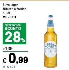 Moretti - Birra Lager Filtrata A Freddo