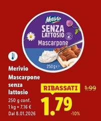 Merivio - Mascarpone Senza Lattosio