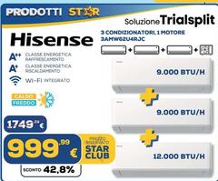 Hisense - 4+ Classe Energetica + Classe Energetica Riscaldamento 3AMW62024R3C