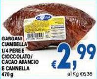 Gargani -  Ciambella 1/4 Pere E Cioccolato/ Cacao Arancio E Cannella