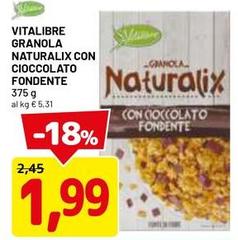 Vitalibre -  Granola Naturalix Con Cioccolato Fondente