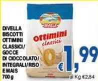 Divella - Biscotti Ottimini Classici/Gocce Di Cioccolato/Integral/Riso Emais