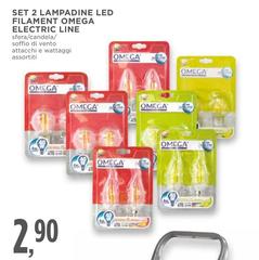 Omega - Set 2 Lampadine Led Filament  Electric Line