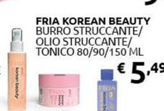 Fria - Korean Beauty Burro Struccante/Olio Struccante/Tonico