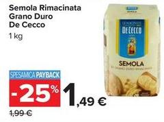 De Cecco - Semola Rimacinata Grano Duro