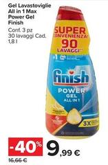 Finish - Gel Lavastoviglie All In 1 Max Power Gel