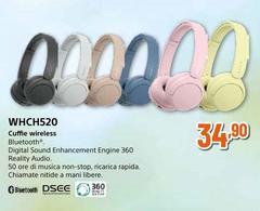 Sony - Cuffie Bluetooth Wireless WH-CH520 - Durata Della Batteria Fino A 50 Ore Con Ricarica Rapida, Stile On-ear