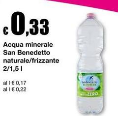 San Benedetto - Acqua Minerale Naturale/frizzante