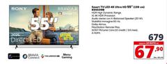 Sony - Smart Tv Led 4k Ultra Hd 55'' (139 Cm) K55S39B